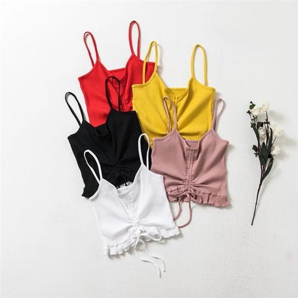 women's tanks & camis summer cropped women v-neck vest drawstring tie up front crop lady candy colors streetwear slim fit ribbed, White
women's tanks & camis summer cropped women v-neck vest drawstring tie up front crop lady candy colors streetwear slim fit ribbed, White
