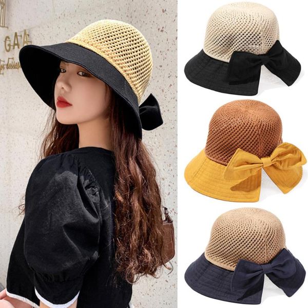 wide brim hats bowknot women sun hat anti-uv beach cap foldable portable summer bucket visors, Blue;gray
wide brim hats bowknot women sun hat anti-uv beach cap foldable portable summer bucket visors, Blue;gray