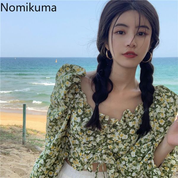 nomikuma floral printed vintage shirts women drawstring lace up long sleeve blouse camisas casual retro crop chic blusa 210514, White
nomikuma floral printed vintage shirts women drawstring lace up long sleeve blouse camisas casual retro crop chic blusa 210514, White