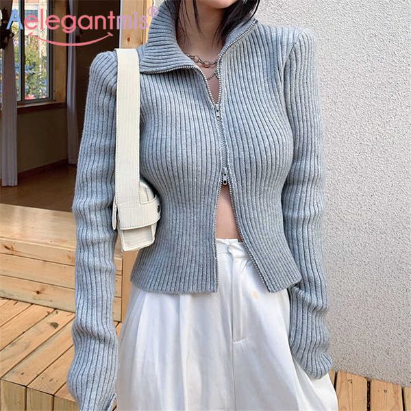 aelegantmis korean zipper turtleneck sweater women loose cropped pullovers female knited short jumpers zip 210607, White;black
aelegantmis korean zipper turtleneck sweater women loose cropped pullovers female knited short jumpers zip 210607, White;black