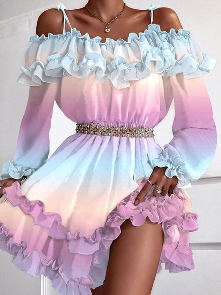 casual dresses summer glirs a line cold shoulder long sleeve princess dress off cami ruffles frill hem multicolor print, Black;gray
casual dresses summer glirs a line cold shoulder long sleeve princess dress off cami ruffles frill hem multicolor print, Black;gray