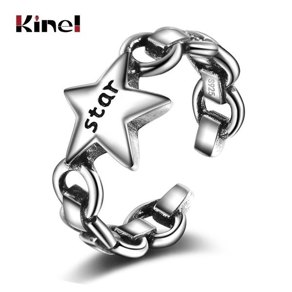 cluster rings kinel 925 sterling silver stackable star letter for women punk hiphop rock ring jewelry party gifts, Golden;silver
cluster rings kinel 925 sterling silver stackable star letter for women punk hiphop rock ring jewelry party gifts, Golden;silver