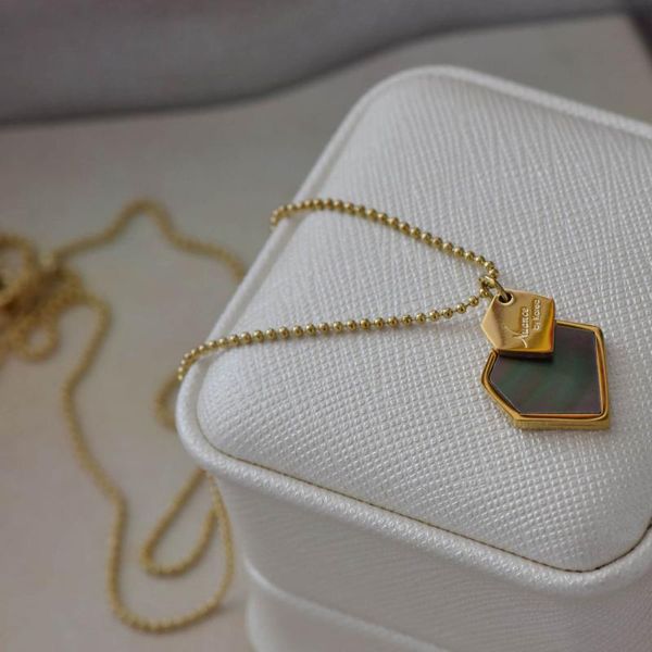 chains fashion shell stone geometric pendant jewelry necklace for woman exquisite stainless steel gold chain clavicle girl, Silver
chains fashion shell stone geometric pendant jewelry necklace for woman exquisite stainless steel gold chain clavicle girl, Silver