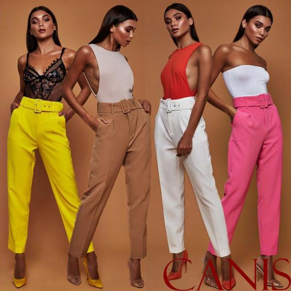 women's pants & capris 2021 women high waist elastic drawstring casual trousers belt ankle length, Black;white
women's pants & capris 2021 women high waist elastic drawstring casual trousers belt ankle length, Black;white