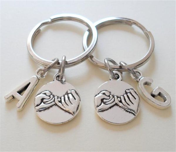 keychains 1 pcs pinky promise keychain, couples friend keychain gift, letter initial mother daughter gift, Silver
keychains 1 pcs pinky promise keychain, couples friend keychain gift, letter initial mother daughter gift, Silver
