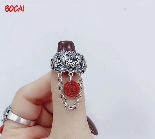 cluster rings s925 sterling silver retro matte thai women's open fish lotus tassel jewelry ring, Golden;silver
cluster rings s925 sterling silver retro matte thai women's open fish lotus tassel jewelry ring, Golden;silver