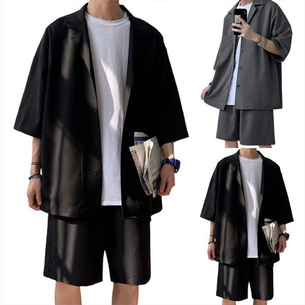 shorts suit set solid color mens tracksuits loose design two pieces trendy coat for daily life, Gray
shorts suit set solid color mens tracksuits loose design two pieces trendy coat for daily life, Gray