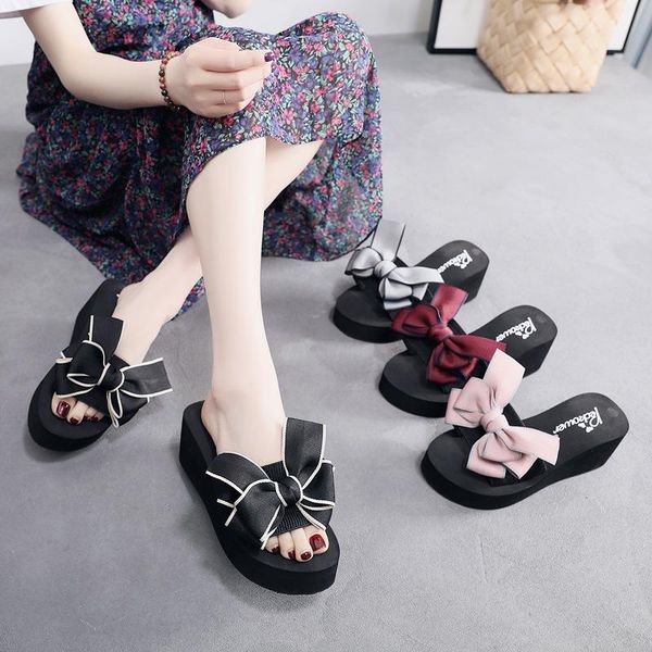 summer sandals female slippers women flip-flop non-slip bow platform outdoor flip flops 4815, Black
summer sandals female slippers women flip-flop non-slip bow platform outdoor flip flops 4815, Black
