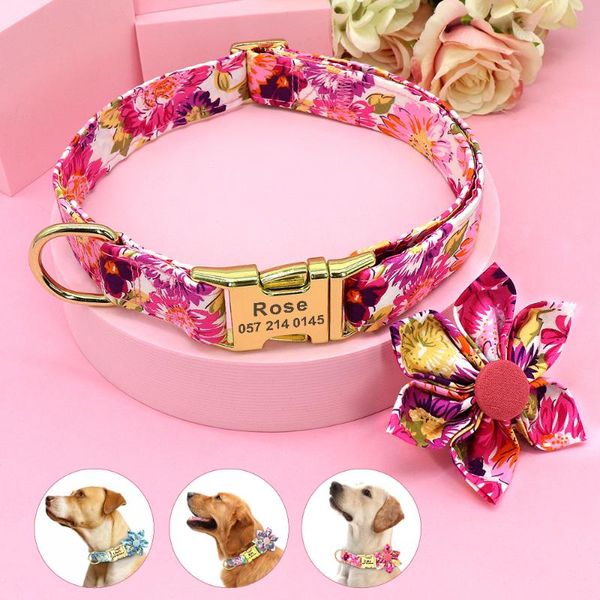 flower print dog collar nylon floral custom pet collars puppy personalized name for small medium large dogs s m l & leashes
flower print dog collar nylon floral custom pet collars puppy personalized name for small medium large dogs s m l & leashes