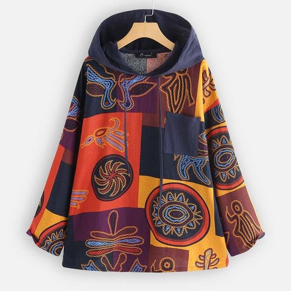 women's blouses & shirts l 5xl 2021 spring hooded blouse vintage ethnic printed cotton zanzea women long sleeve tunic female blusas ch, White
women's blouses & shirts l 5xl 2021 spring hooded blouse vintage ethnic printed cotton zanzea women long sleeve tunic female blusas ch, White