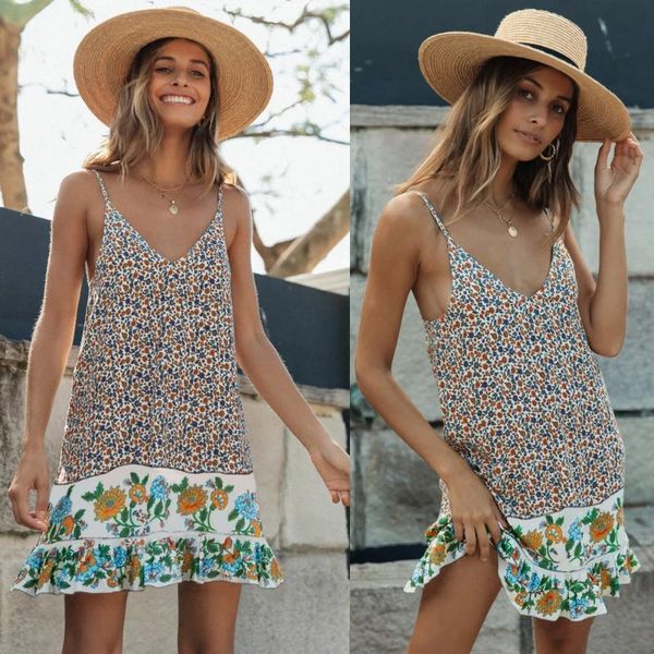 casual dresses strap v-neck sleeveless vintage floral print ruffle chiffon mini dress 2021 summer women loose beach sundress vestidos, Black;gray
casual dresses strap v-neck sleeveless vintage floral print ruffle chiffon mini dress 2021 summer women loose beach sundress vestidos, Black;gray