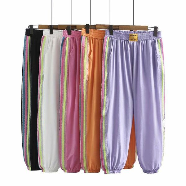 plus size pants for women elastic waist decorative with colored stripes on both sides summer loose slacks fatwomen's trouser, Black
plus size pants for women elastic waist decorative with colored stripes on both sides summer loose slacks fatwomen's trouser, Black