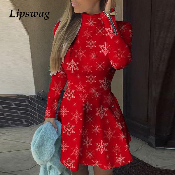 casual dresses women spring snowflake print dress autumn elegant long sleeve o-neck party fashion ladies a-line mini vestidos, Black;gray
casual dresses women spring snowflake print dress autumn elegant long sleeve o-neck party fashion ladies a-line mini vestidos, Black;gray