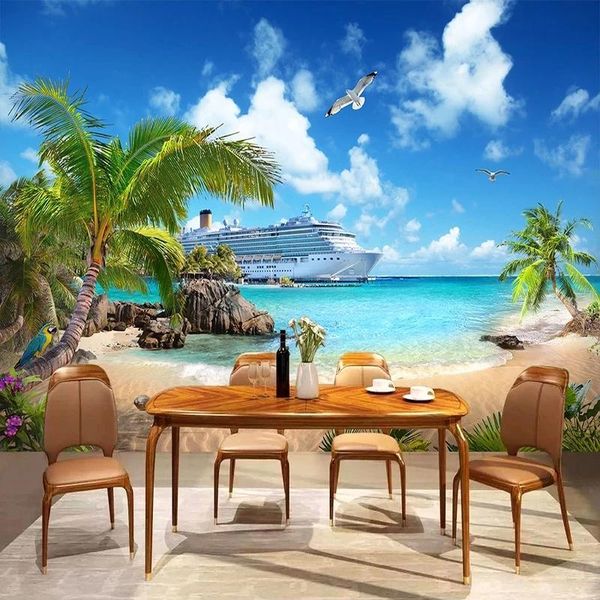 wallpapers custom self adhesive mural cruise ship beach seascape backdrop wall paper living room bedroom dining decoration painting
wallpapers custom self adhesive mural cruise ship beach seascape backdrop wall paper living room bedroom dining decoration painting
