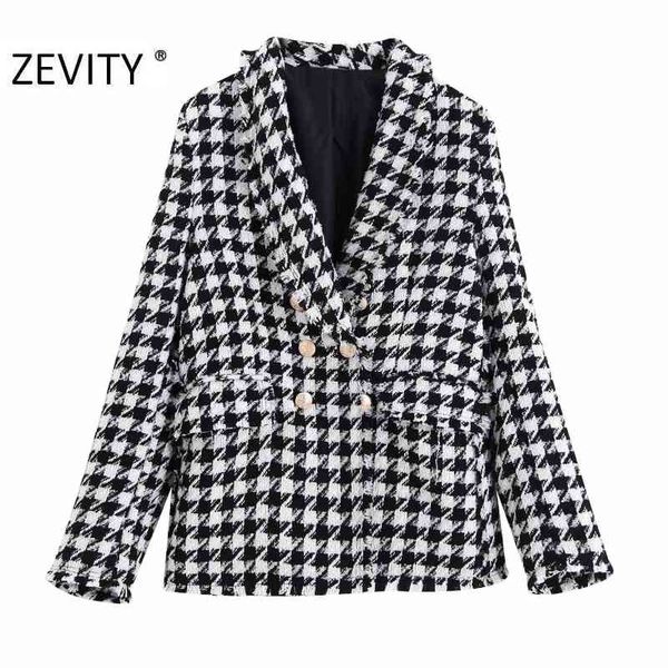 zevity autumn winter women vintage houndstooth plaid business coat female long sleeve double breasted jacket chic ct605 210419, Black;brown
zevity autumn winter women vintage houndstooth plaid business coat female long sleeve double breasted jacket chic ct605 210419, Black;brown