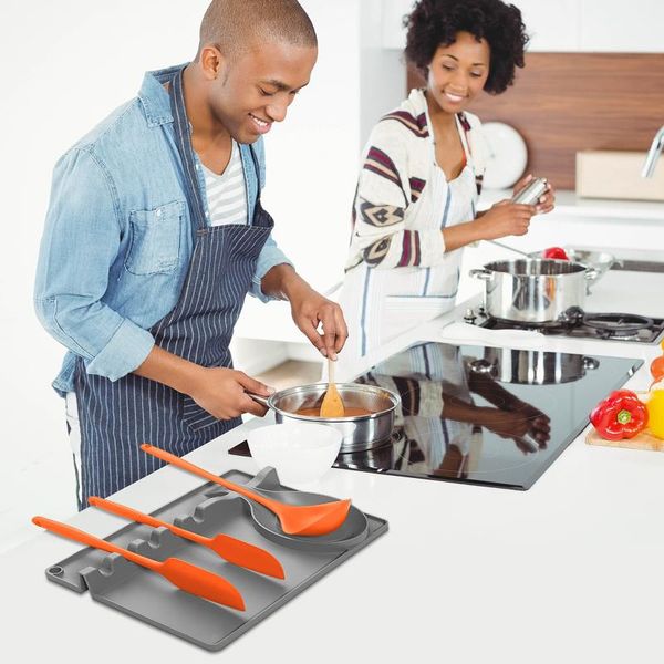 spoon holder silicone fork rest spatula pad cooking utensil rack kitchen organizer tray whisk storage mat & organization
spoon holder silicone fork rest spatula pad cooking utensil rack kitchen organizer tray whisk storage mat & organization