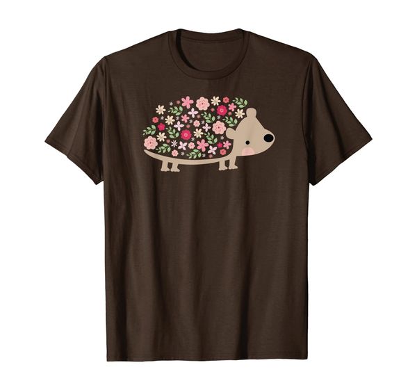 NEW! Cute Hedgehog Colorful Flowers Graphic Girl's Tee Shirt, White;black 
NEW! Cute Hedgehog Colorful Flowers Graphic Girl's Tee Shirt, White;black