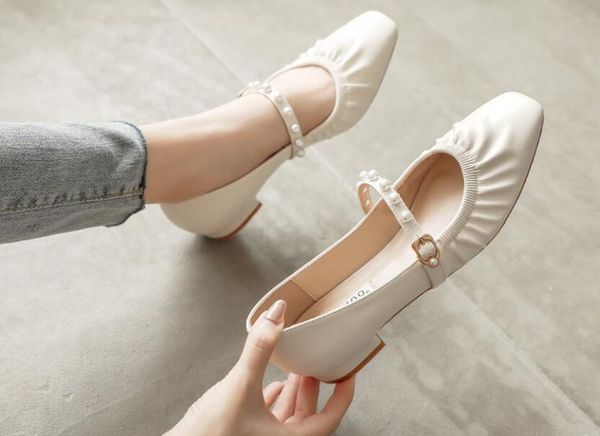 spring and autumn korean style square toe flat peas shoes all-match fairy pearl shallow mouth princess shoes, Black
spring and autumn korean style square toe flat peas shoes all-match fairy pearl shallow mouth princess shoes, Black