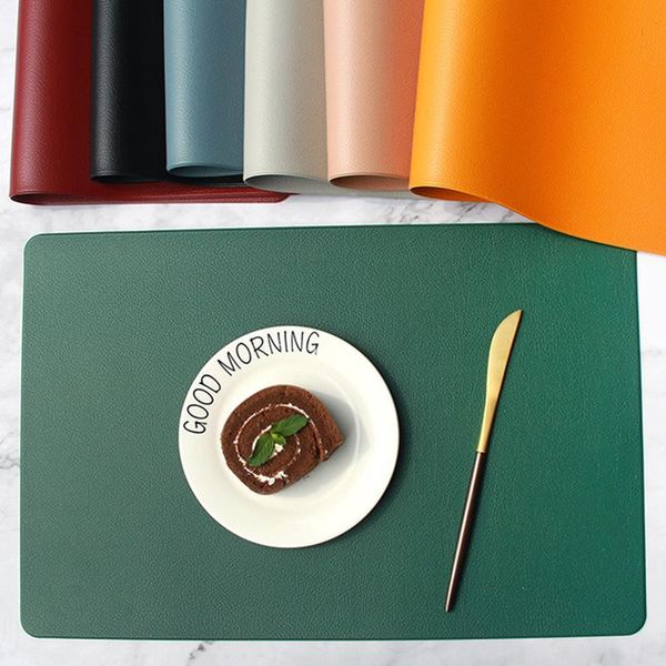 mats & pads leather placemat tableware pad oil water resistant heat insulation non-slip tablemat set for kitchen washable cup
mats & pads leather placemat tableware pad oil water resistant heat insulation non-slip tablemat set for kitchen washable cup