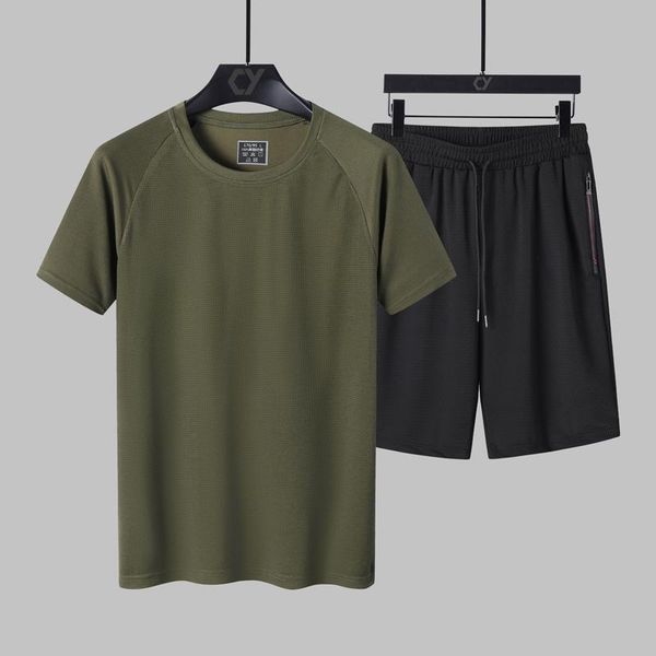 summer ice silk short sleeve t-shirt sports suit men's running fitness loose dad quick drying air conditioning pants tracksuits, Gray
summer ice silk short sleeve t-shirt sports suit men's running fitness loose dad quick drying air conditioning pants tracksuits, Gray