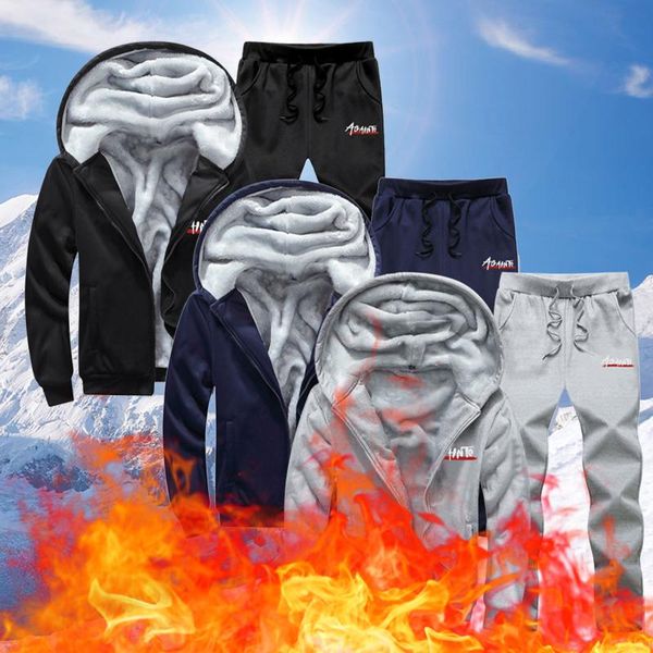 jogging clothing men winter solid hoodies tracksuit casual hooded warm sweatshirts thick fleece 2pc jacket+pant moleton masculino #t2g, Black;red
jogging clothing men winter solid hoodies tracksuit casual hooded warm sweatshirts thick fleece 2pc jacket+pant moleton masculino #t2g, Black;red