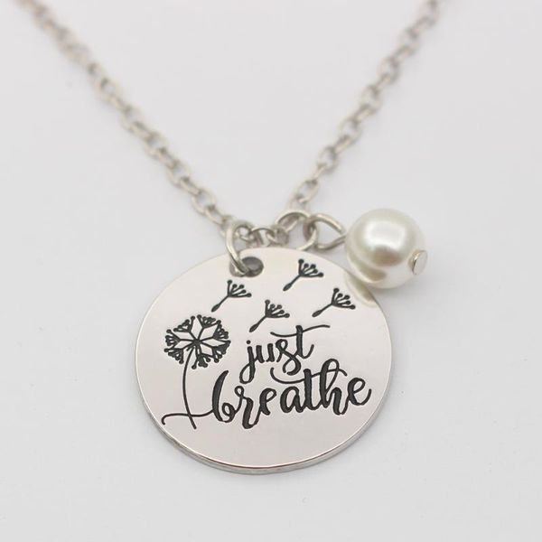 pendant necklaces inspirational necklace just breathe necklace, mom bff bracelet yoga jewelry gift, Silver
pendant necklaces inspirational necklace just breathe necklace, mom bff bracelet yoga jewelry gift, Silver