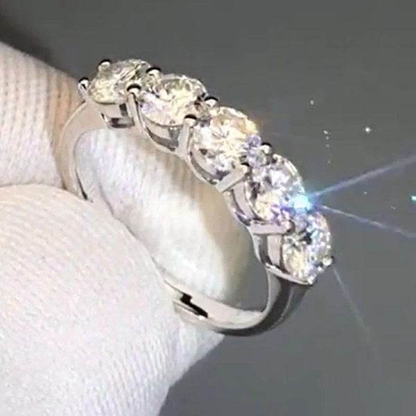 cluster rings 10k rose gold 5 piece 0.3 round moissanite diamond ring women wedding party anniversary engagement elegant trendy, Golden;silver
cluster rings 10k rose gold 5 piece 0.3 round moissanite diamond ring women wedding party anniversary engagement elegant trendy, Golden;silver