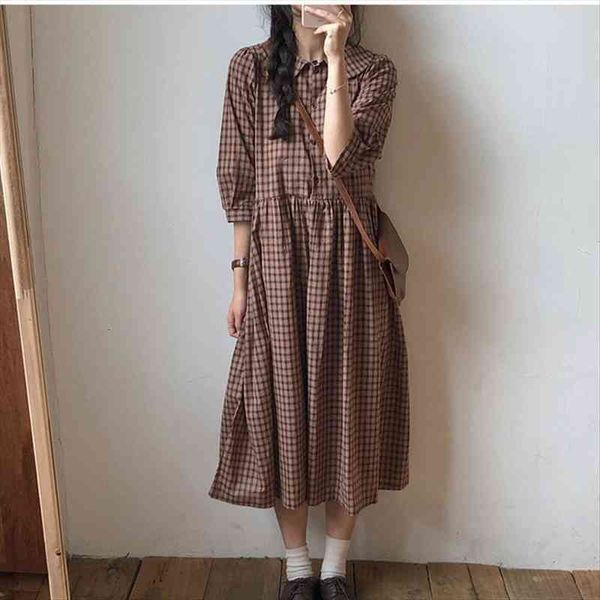 uego korea design fashion plaid womens dress autumn cotton linen college style mori girls women casual midi spring, Black;gray
uego korea design fashion plaid womens dress autumn cotton linen college style mori girls women casual midi spring, Black;gray