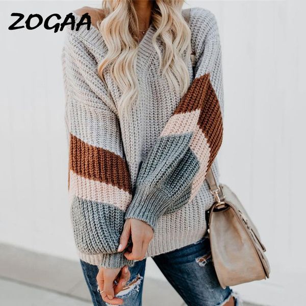 women's sweaters zogaa fashion striped v neck pullover women 2021 autumn winter gray long sleeves female high street loose mujer jumper, White;black
women's sweaters zogaa fashion striped v neck pullover women 2021 autumn winter gray long sleeves female high street loose mujer jumper, White;black