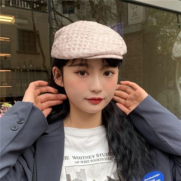 wide brim hats 2021 women's sun hat solid color beret french artist summer lace straw female leisure spring vacation entertainer beach, Blue;gray
wide brim hats 2021 women's sun hat solid color beret french artist summer lace straw female leisure spring vacation entertainer beach, Blue;gray