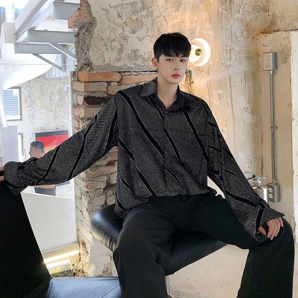 men's casual shirts male streetwear hip hop punk vintage fashion loose men autumn velvet long sleeve shirt, White;black
men's casual shirts male streetwear hip hop punk vintage fashion loose men autumn velvet long sleeve shirt, White;black