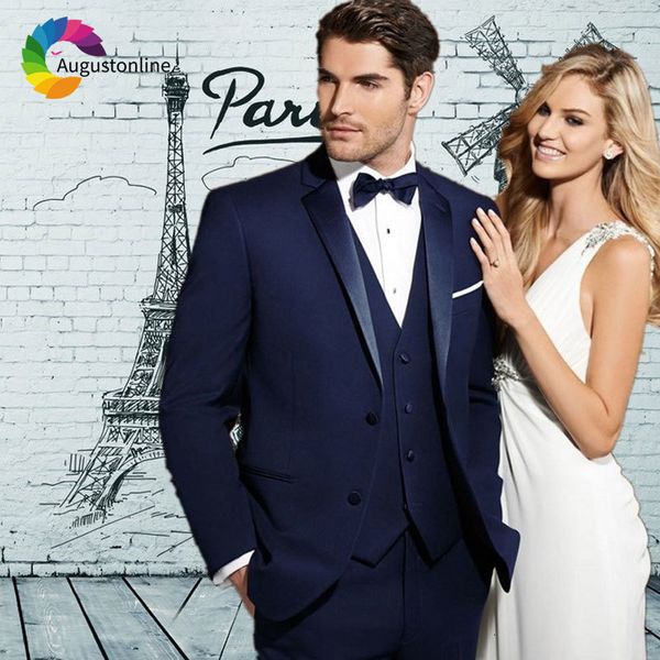 men's suits & blazers custom made navy blue men groom suit wedding tuxedo man blazer masculino costumes homme 3piece jacket p, White;black
men's suits & blazers custom made navy blue men groom suit wedding tuxedo man blazer masculino costumes homme 3piece jacket p, White;black