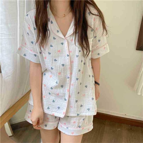 linen cotton femme chic girls sleepwear loose printing hearts all match homewear two piece pajamas sets 210525, White
linen cotton femme chic girls sleepwear loose printing hearts all match homewear two piece pajamas sets 210525, White