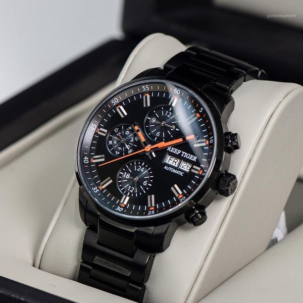 reef tiger/rt 2021 all black brand business automatic mechanical watch men casual date waterproof relogio rga1659 wristwatches, Slivery;brown
reef tiger/rt 2021 all black brand business automatic mechanical watch men casual date waterproof relogio rga1659 wristwatches, Slivery;brown