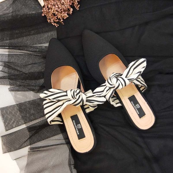 designer slides pointed toes studs bowknot sandals women heels slippers classic slip on slippers ladies party pumps black white soft with bo
designer slides pointed toes studs bowknot sandals women heels slippers classic slip on slippers ladies party pumps black white soft with bo