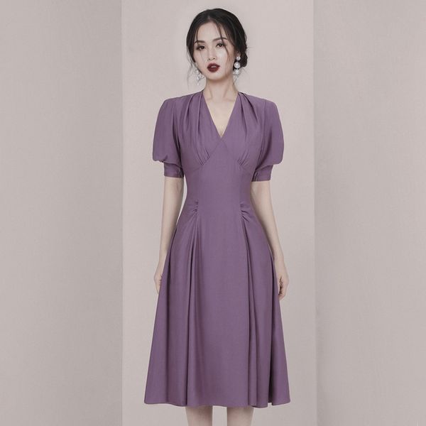 summer floral solid purple dress women draped a-line v-neck lantern sleeve midi dress sweet mori style long dress 210514, Black;gray
summer floral solid purple dress women draped a-line v-neck lantern sleeve midi dress sweet mori style long dress 210514, Black;gray