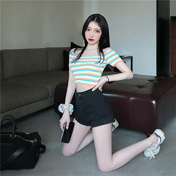 women's jeans black shorts high-waisted women 2021 summer retro straight tube pants slim fashion trend, Blue
women's jeans black shorts high-waisted women 2021 summer retro straight tube pants slim fashion trend, Blue