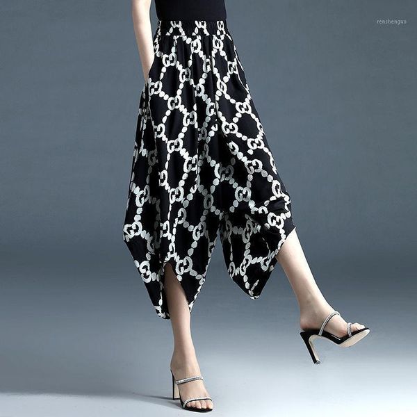 women's pants & capris 2021 plaid casual cropped women loose and thin high waist ice silk wide-leg summer baggy, Black;white
women's pants & capris 2021 plaid casual cropped women loose and thin high waist ice silk wide-leg summer baggy, Black;white