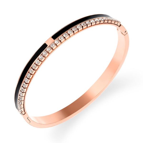 bangle 2021 luxury design rose gold bracelets bangles summer stainless steel crystal bracelet for wedding pulseira, Black
bangle 2021 luxury design rose gold bracelets bangles summer stainless steel crystal bracelet for wedding pulseira, Black