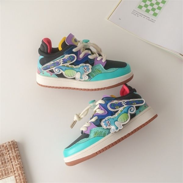 ch cat house__ sh co bred board 2021 autumn new boys' girls' middle-aged and older children's sports shoes, Black
