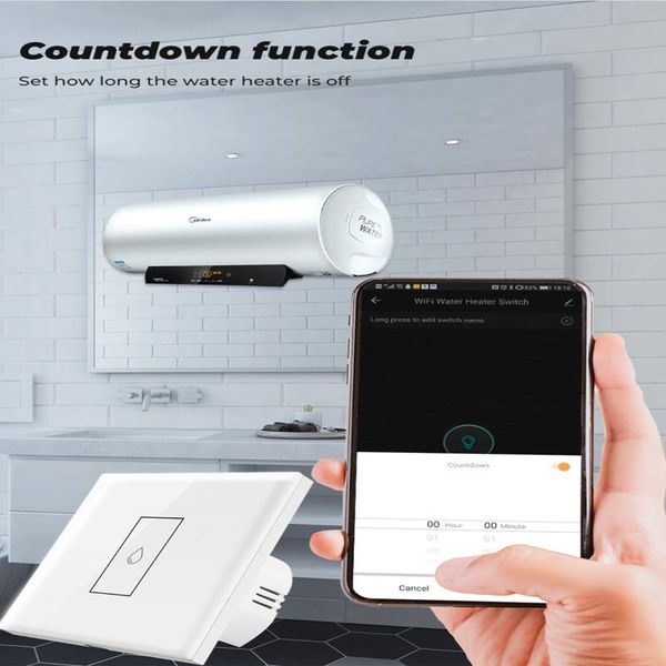 smart home control type 86 switch eu wifi boiler water heater 3000w 20a tuya life app remote
smart home control type 86 switch eu wifi boiler water heater 3000w 20a tuya life app remote