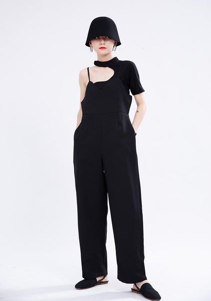 women's jumpsuits & rompers jumpsuit 2021 black women straight overalls casual trousers, Black;white
women's jumpsuits & rompers jumpsuit 2021 black women straight overalls casual trousers, Black;white