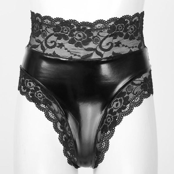 women's panties womens sissy latex lingerie underpants shiny wet look leather lace trimming briefs gay underwear high waist, Black;pink
women's panties womens sissy latex lingerie underpants shiny wet look leather lace trimming briefs gay underwear high waist, Black;pink
