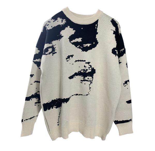 men's sweaters high street vintage sweater men's design sense of minority american style fried street lazy high-level sense sweate, White;black
men's sweaters high street vintage sweater men's design sense of minority american style fried street lazy high-level sense sweate, White;black