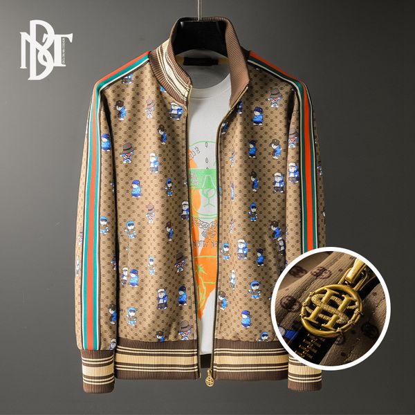 european et 2021 autumn winter new cartoon printed baseball collar casual sports trendy men's et, Black;brown
european et 2021 autumn winter new cartoon printed baseball collar casual sports trendy men's et, Black;brown