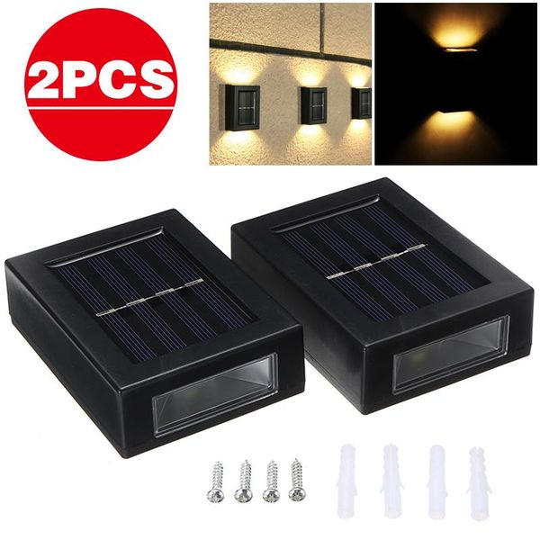 solar lamps 2pcs modern led wall light outdoor garden waterproof up and down lamp for courtyard park decoration lighting
solar lamps 2pcs modern led wall light outdoor garden waterproof up and down lamp for courtyard park decoration lighting