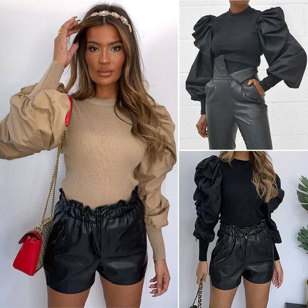 women's jumpsuits & rompers woman ladies puff sleeve solid color bodysuit ol blouse shirt jumper women clothes, Black;white
women's jumpsuits & rompers woman ladies puff sleeve solid color bodysuit ol blouse shirt jumper women clothes, Black;white