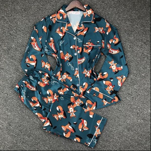 fox print pajamas home suit women sleepwear two pieces satin set pijamas ladies pyjamas femme long sleeve autumn, Black;red
fox print pajamas home suit women sleepwear two pieces satin set pijamas ladies pyjamas femme long sleeve autumn, Black;red
