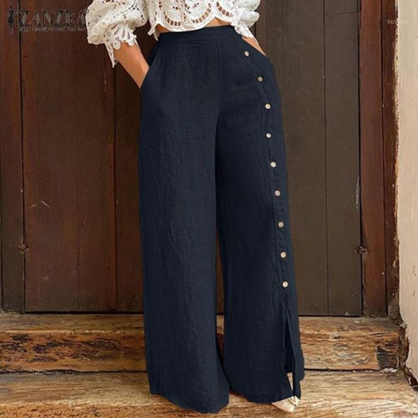 women's pants & capris women's fashion split wide leg women autumn trousers casual high wasit long pantalon palazzo female button, Black;white
women's pants & capris women's fashion split wide leg women autumn trousers casual high wasit long pantalon palazzo female button, Black;white