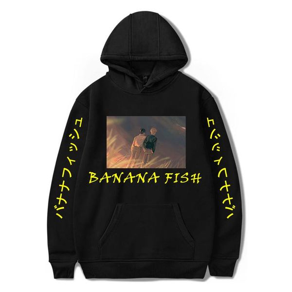 men's hoodies & sweatshirts banana fish anime hoodie fashion ash lynx harajuku sweatshirt pullover streetwear cool fishclothes, Black
men's hoodies & sweatshirts banana fish anime hoodie fashion ash lynx harajuku sweatshirt pullover streetwear cool fishclothes, Black
